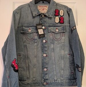 True Religion Jesse Patch Trucker Denim Jacket